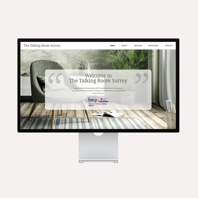 The Talking Room Surrey - web design