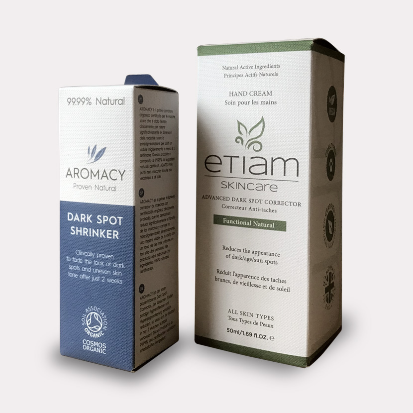Freelance packaging design - Etiam / Aromacy