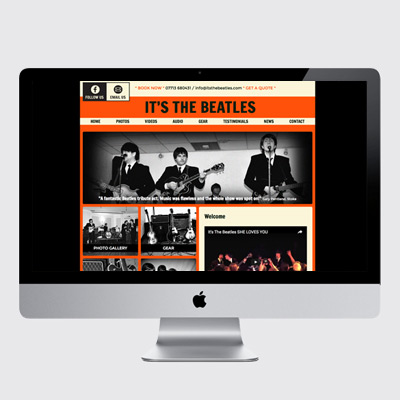 Website design - Beatles tribute band