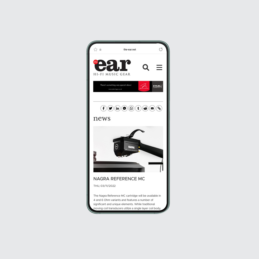 The Ear website re-design (mobile)